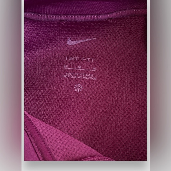 Nike Dri-FIT Prima Women's 1/2-Zip Training Top Size Medium Plum Pullover NWT - Picture 10 of 13